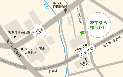 あすなろ整形外科の地図